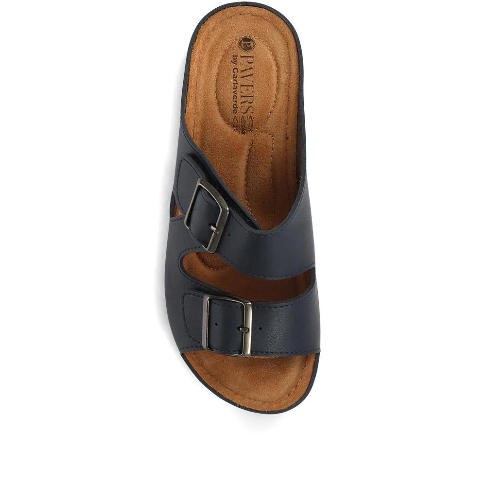 Adjustable Mule Sandals - SERAY33003 / 319 953 - Navy - Image 5
