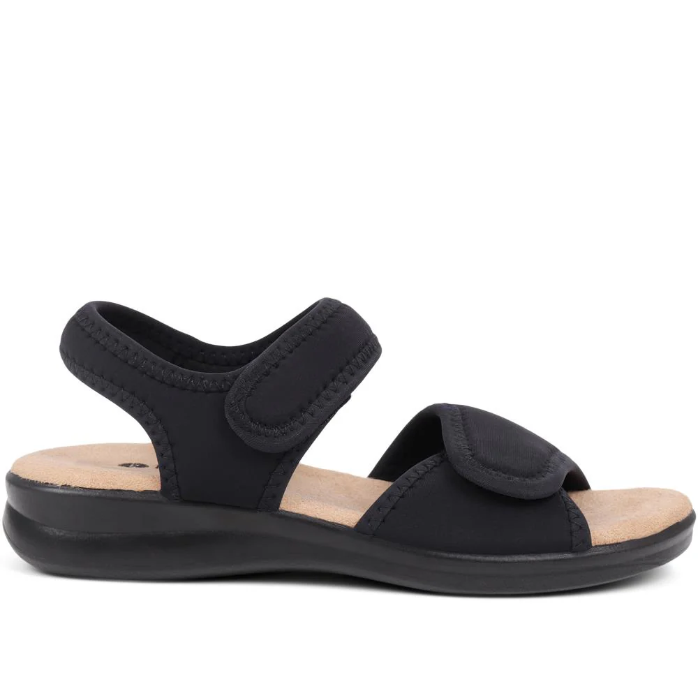 Adjustable Touch-Fasten Sandals - POLY39003 / 325 314 - Black - Image 2