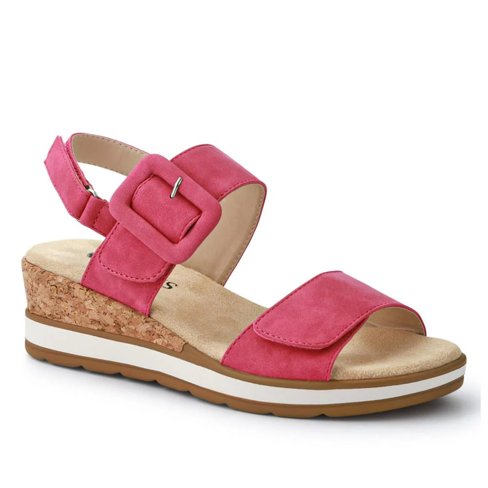 Adjustable Wedge-Heel Sandals - WBINS41052 / 327 110 - Image 3