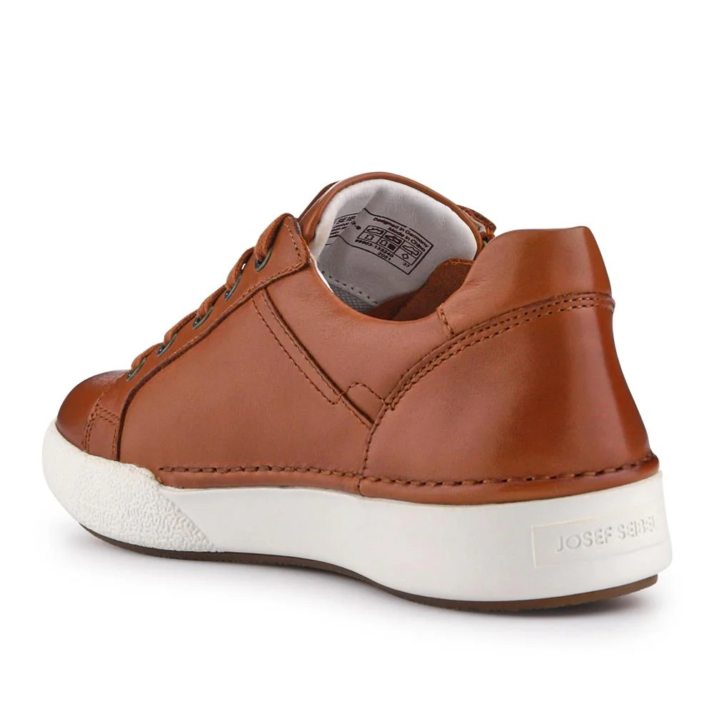 All-Leather Dual-Fastening Trainers - JOSEF41511 / 327 240 - Tan - Image 3