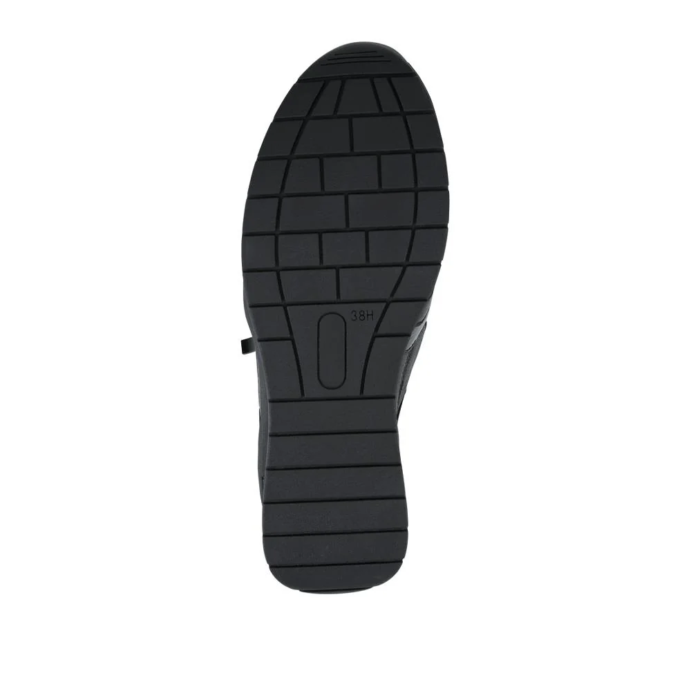 Alvira Wide Fit Leather Trainers - ALVIRA / 328 052 - Black - Image 5