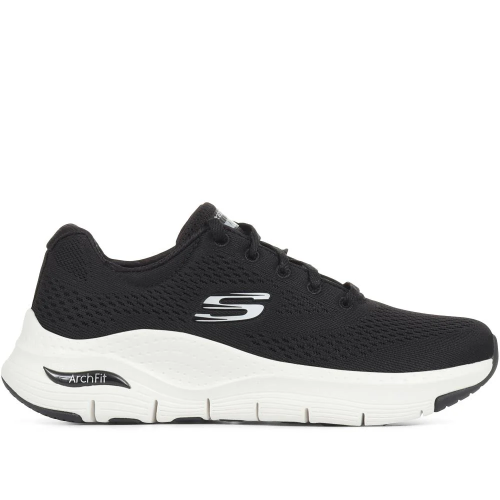 Skechers Arch Fit: Big Appeal Lace-Up Trainers - SKE35075 / 321 382 - Black-White - Image 2