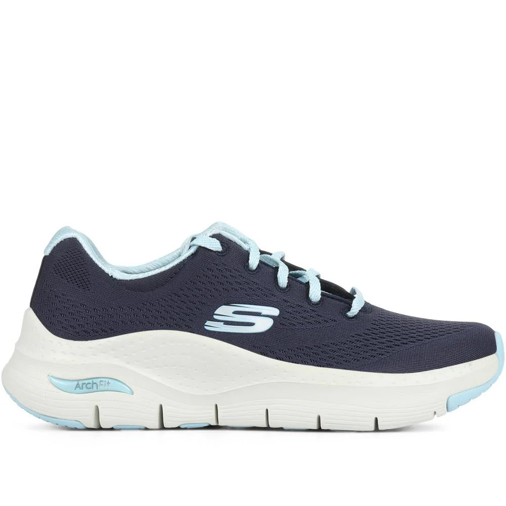 Skechers Arch Fit: Big Appeal Lace-Up Trainers - SKE35075 / 321 382 - Navy - Image 2