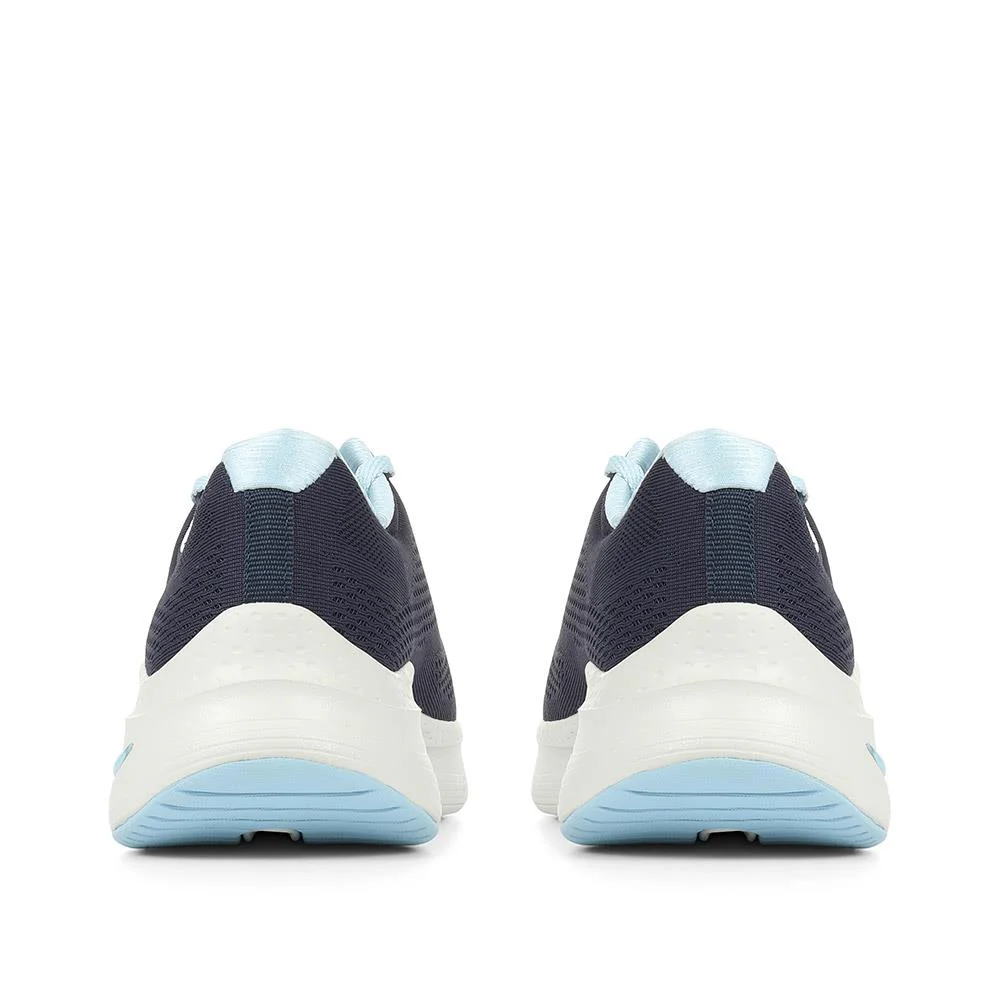 Skechers Arch Fit: Big Appeal Lace-Up Trainers - SKE35075 / 321 382 - Navy - Image 3