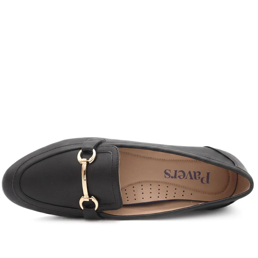 Snaffle Detail Shock Absorbing Moccasins - WOIL43028 / 329 617 - Black - Image 5