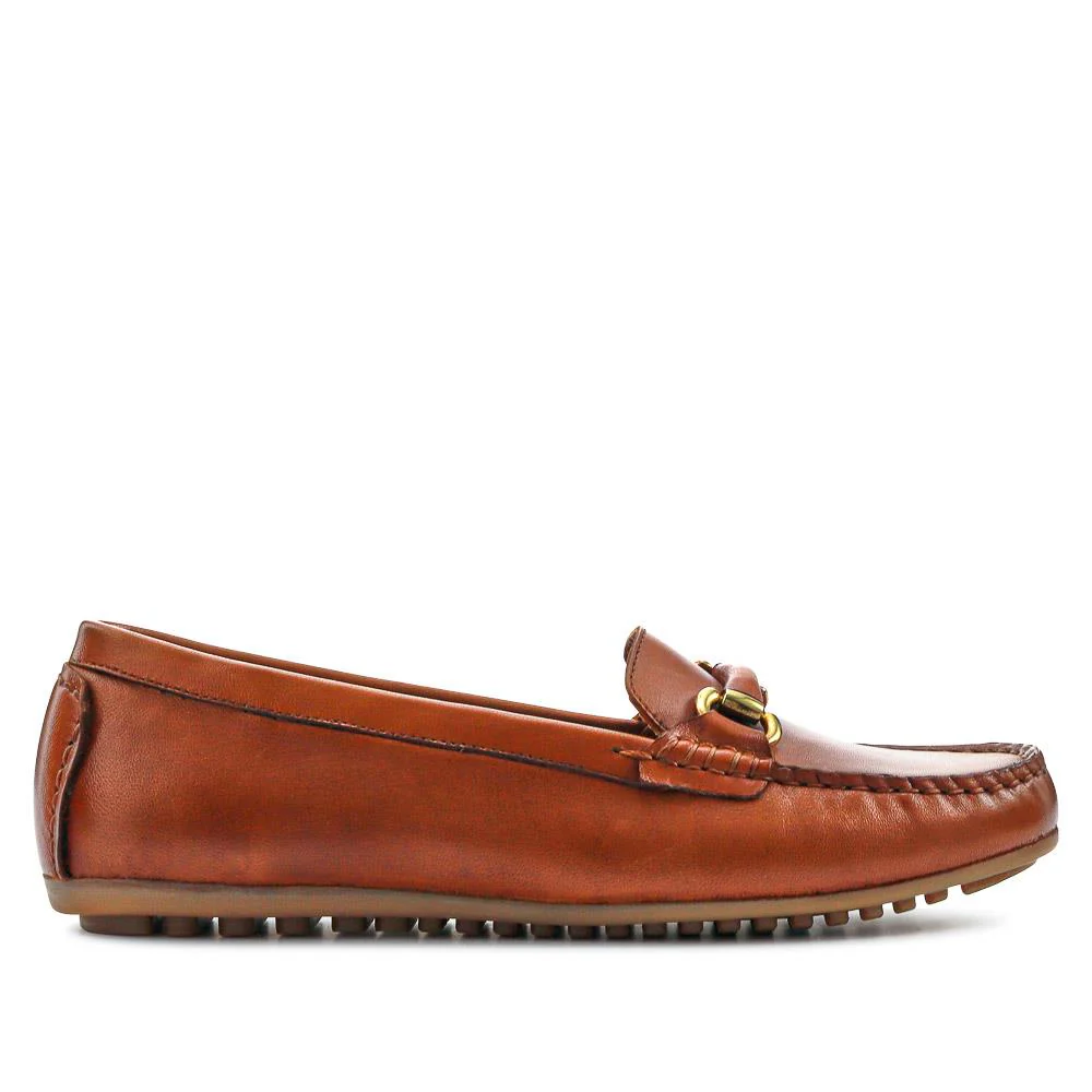 Athikia Leather Slip-On Shoes - ATHIKIA / 327 109 - Tan - Image 2