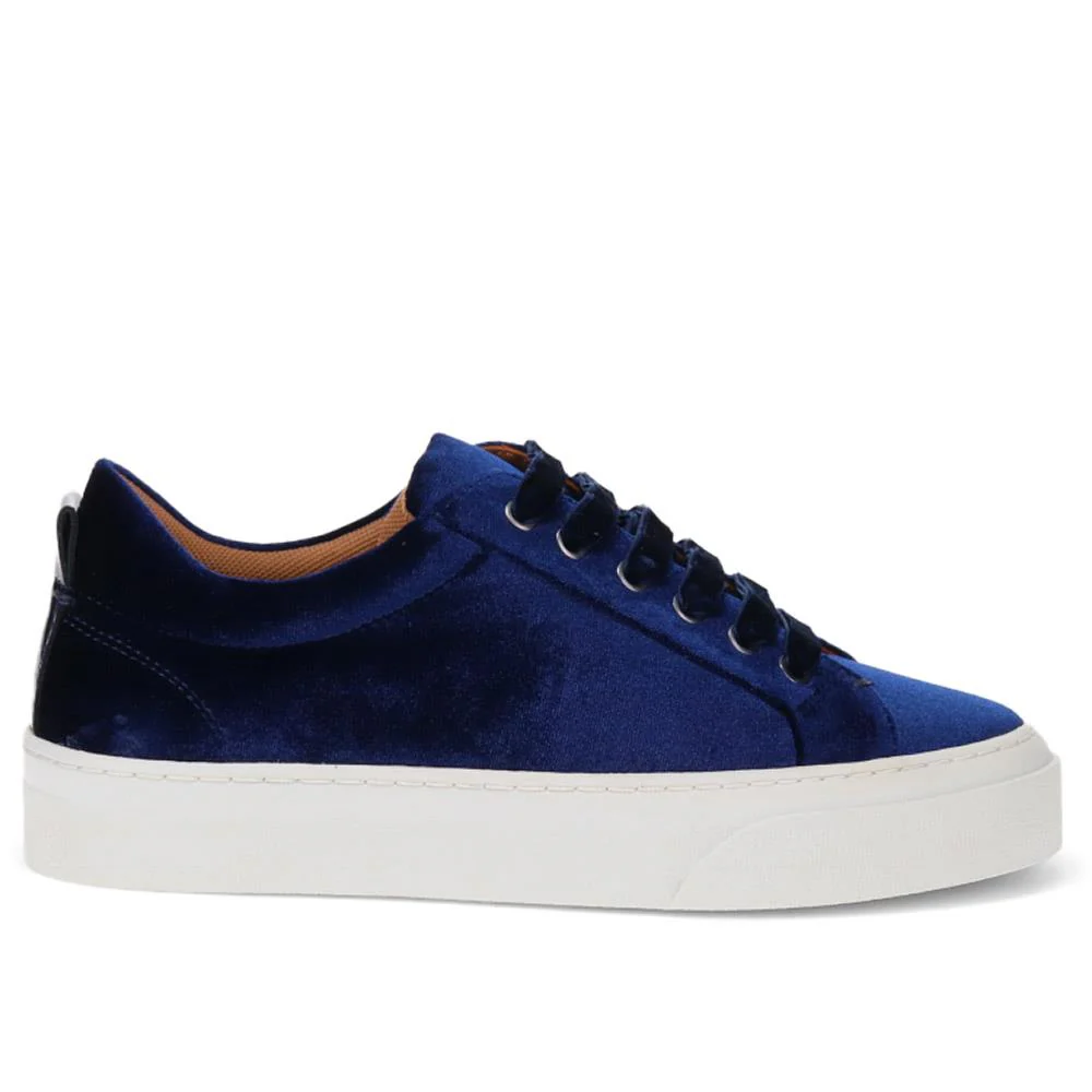 Azura Casual Velvet Trainers - AZURA / 326 576 - Navy - Image 2