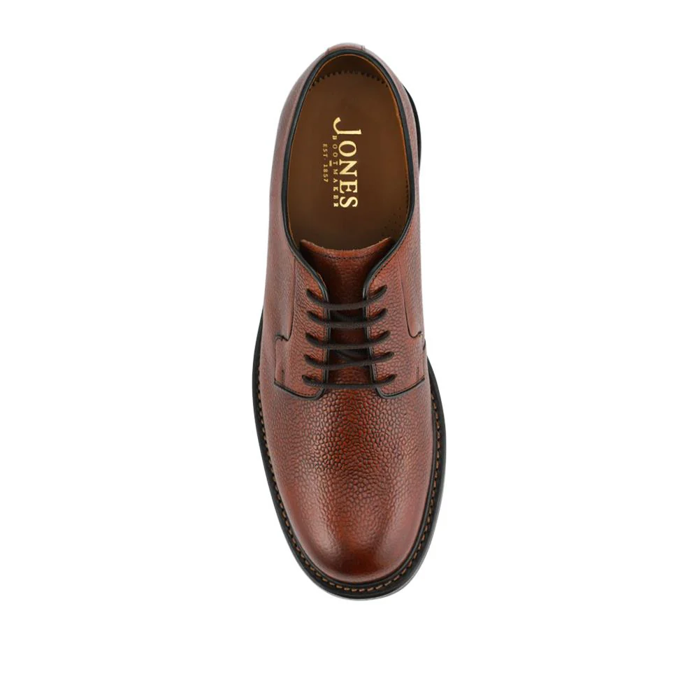 Barnes Goodyear Welt Leather Lace-Up Shoes - BARNES / 327 073 - Tan Grain - Image 4