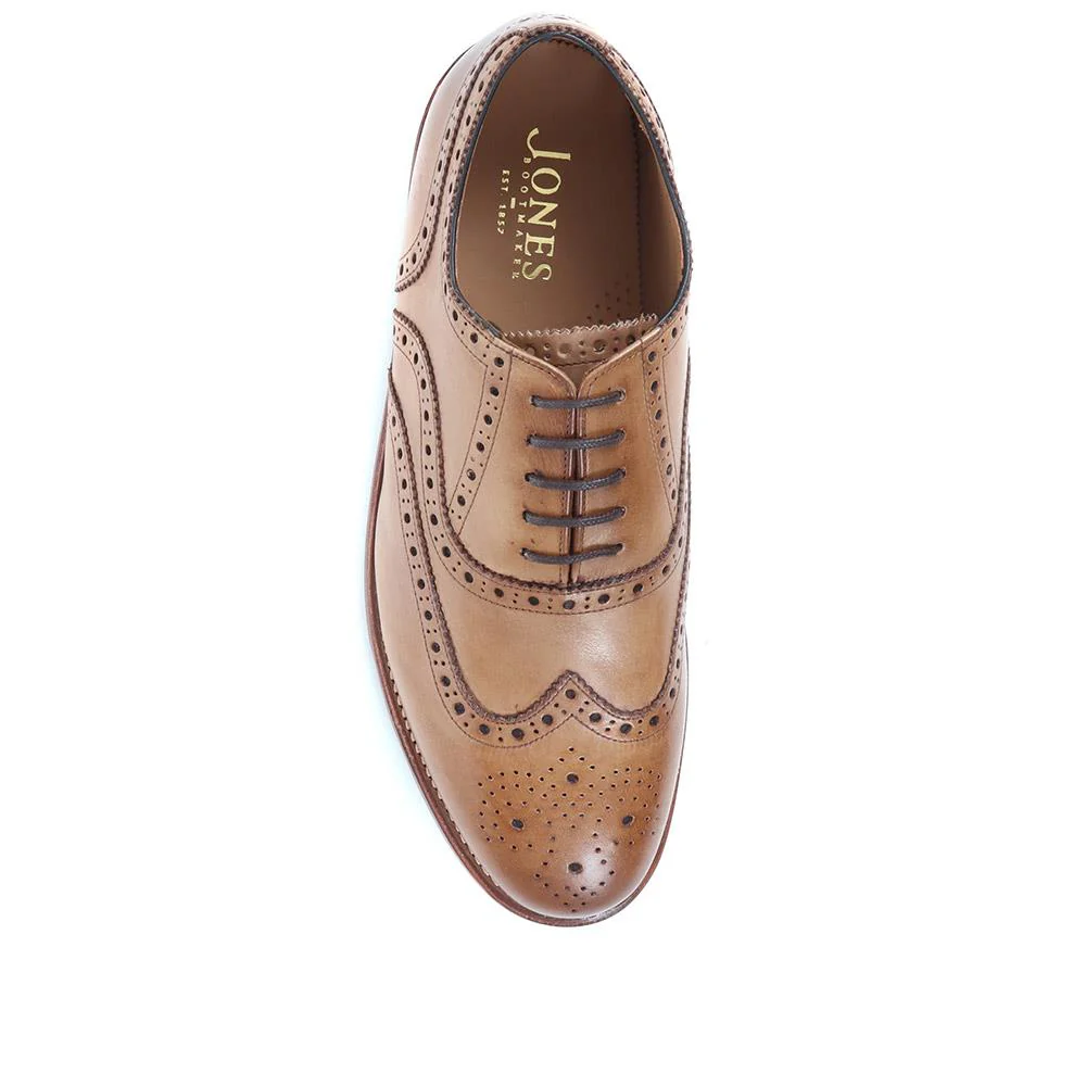Barons Leather Brogues - BARONS / 320 724 - Tan - Image 5