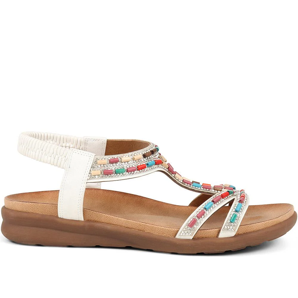 Beaded Sandals - BAIZH37053 / 323 376 - White - Image 2