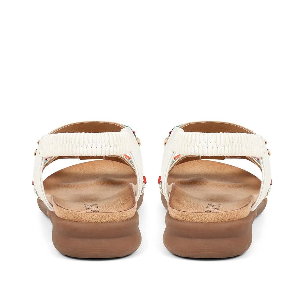 Beaded Sandals - BAIZH37053 / 323 376 - White - Image 3