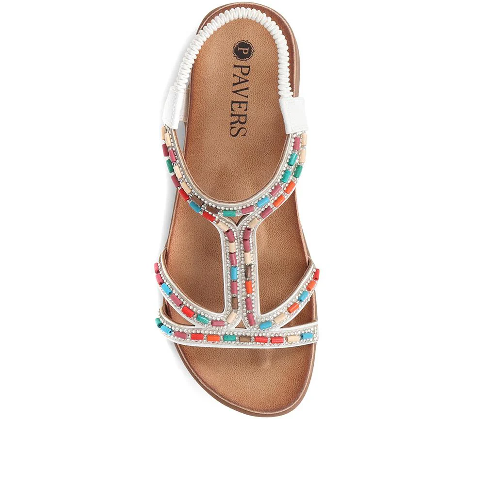 Beaded Sandals - BAIZH37053 / 323 376 - White - Image 4