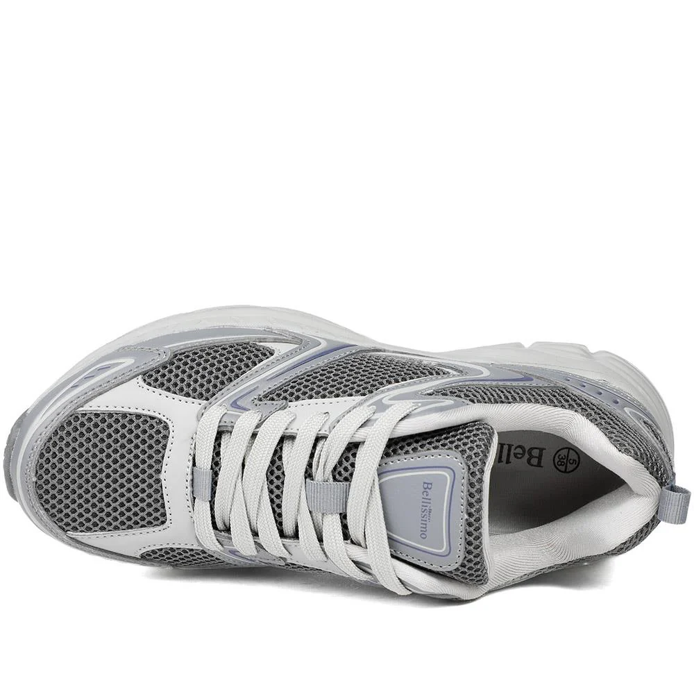 Bellissimo Sporty Memory Foam Trainers - BELSUNCH43002 / 329 311 - Blue - Image 5