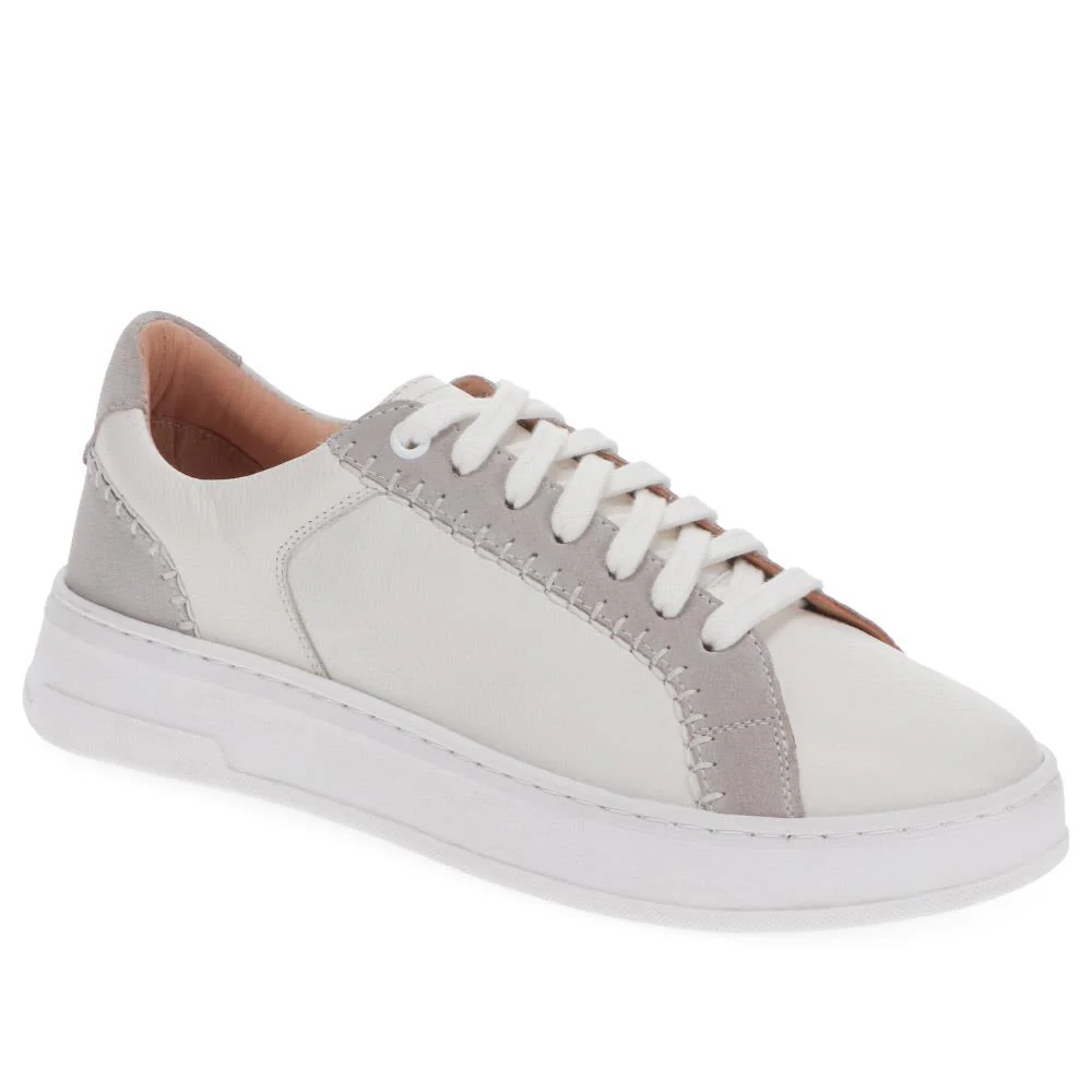 Bergamot Leather Trainers  - BERGAMOT / 325 586 - White