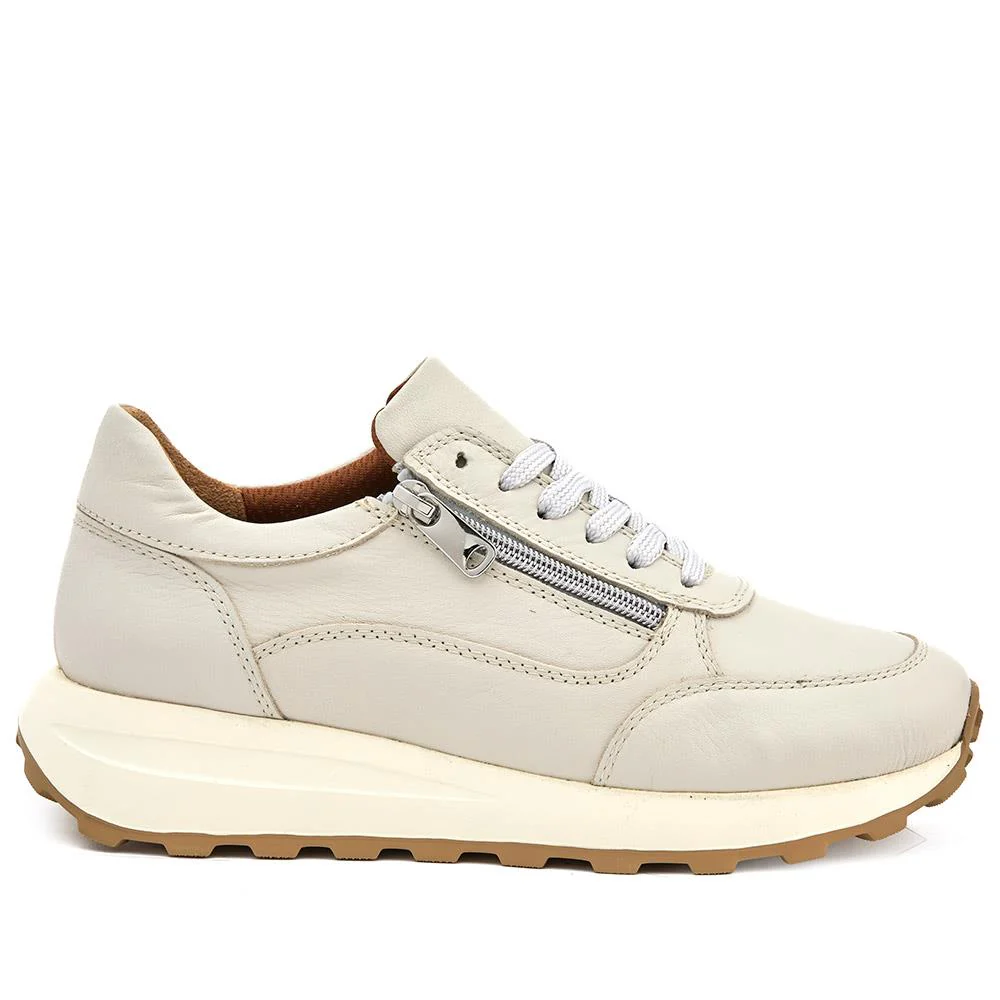 Bertina Lace-Up Trainers - BERTINA / 326 249 - Off White - Image 2