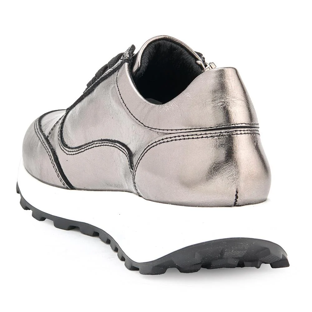 Bertina Lace-Up Trainers - BERTINA / 326 249 - Pewter - Image 3