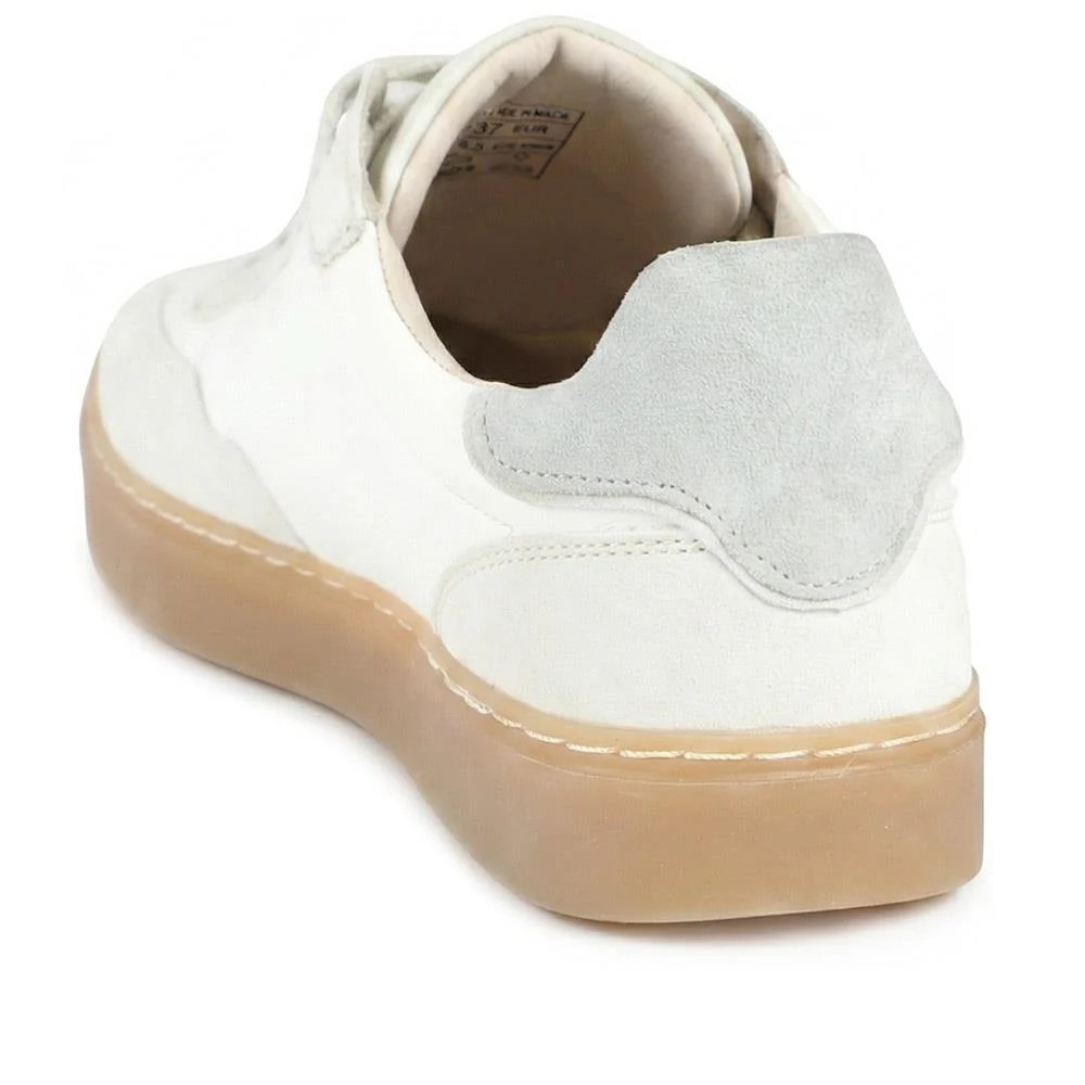 Blanca Leather Lace Up Gum Sole Trainers - BLANCA / 329 088 - Beige - Image 3