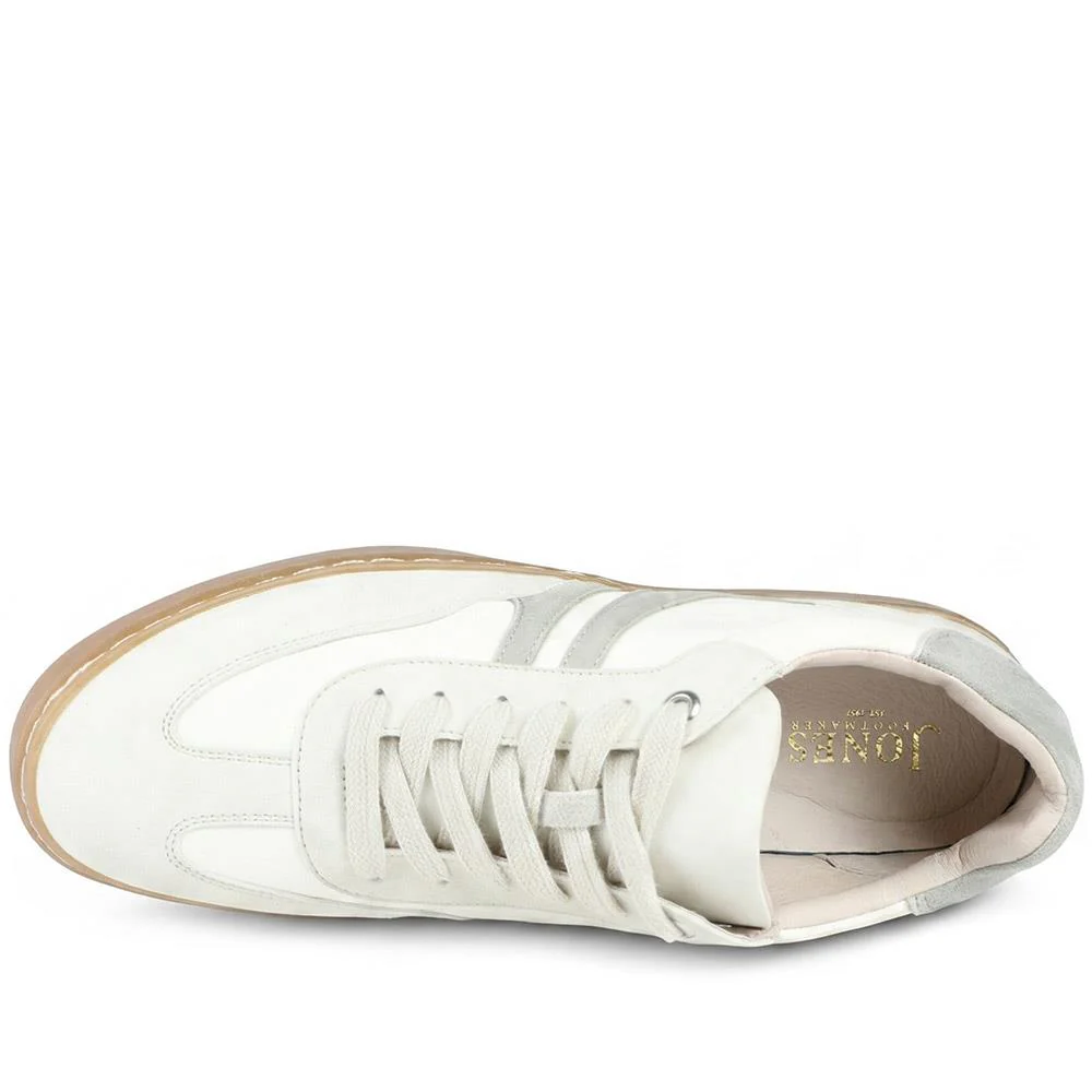 Blanca Leather Lace Up Gum Sole Trainers - BLANCA / 329 088 - Beige - Image 4