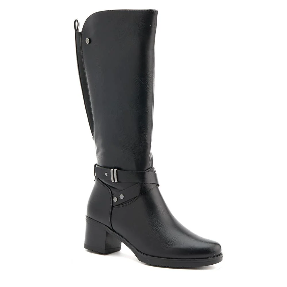 Block-Heeled Long Boots  - WK40013 / 326 375