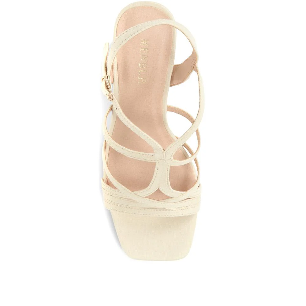 Block Heeled Party Shoes - MENBU35506 / 321 870 - Stone - Image 4