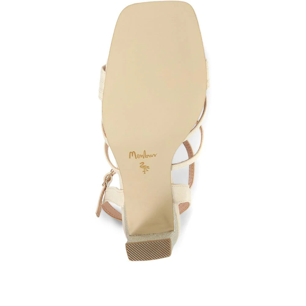Block Heeled Party Shoes - MENBU35506 / 321 870 - Stone - Image 5