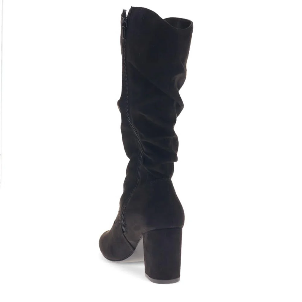 Block-Heeled Smart Long Boots - PLAN40003 / 326 235 - Black - Image 3