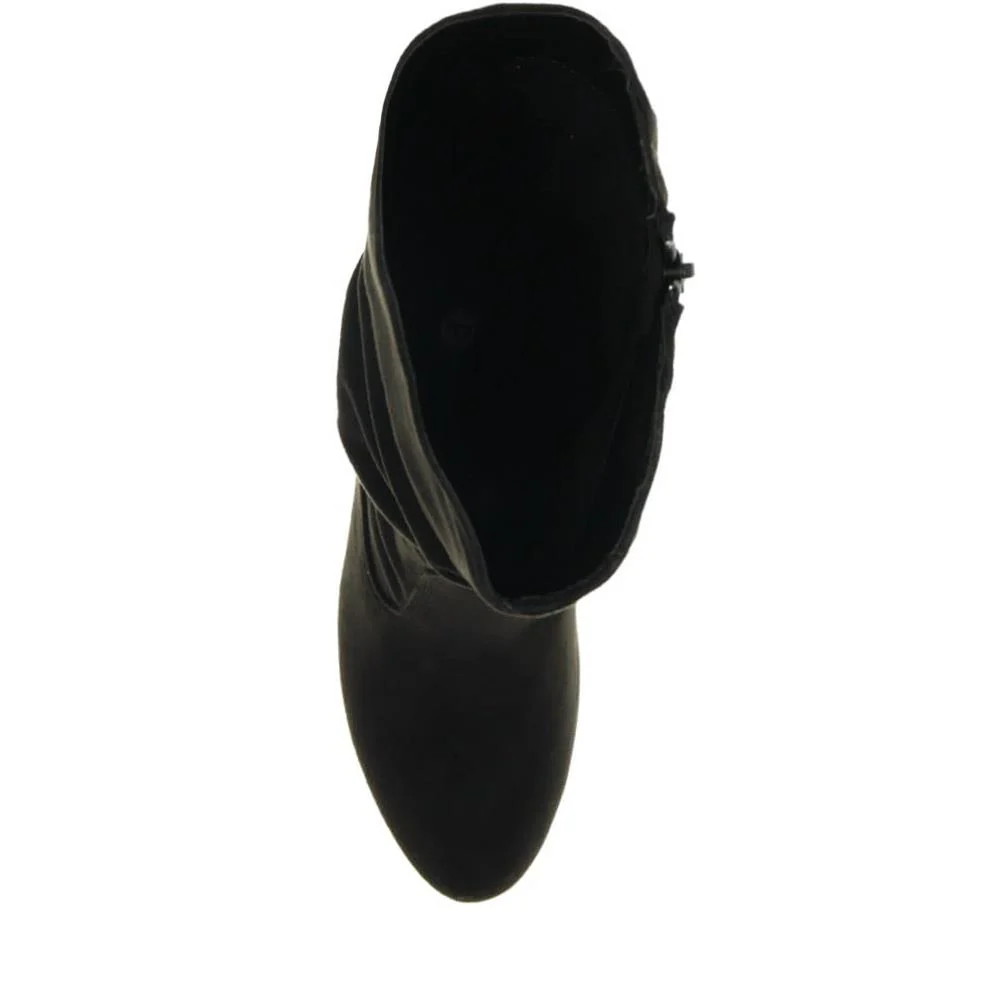 Block-Heeled Smart Long Boots - PLAN40003 / 326 235 - Black - Image 5