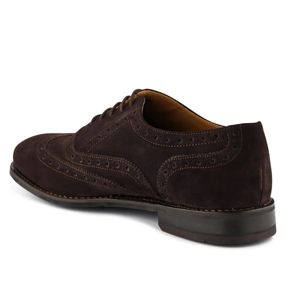 Braxton Leather Brogues - BRAXTON / 326 034 - Dark Brown Suede - Image 3