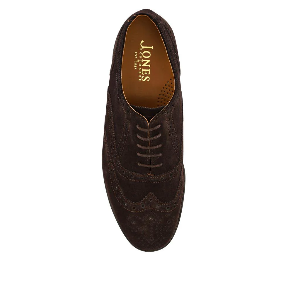 Braxton Leather Brogues - BRAXTON / 326 034 - Dark Brown Suede - Image 4