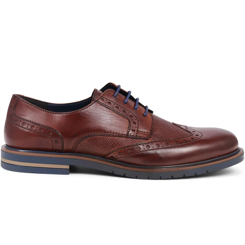 Brogue Detailed Leather Lace-Up Shoes - ITAR39007 / 325 124 - Brown - Image 2