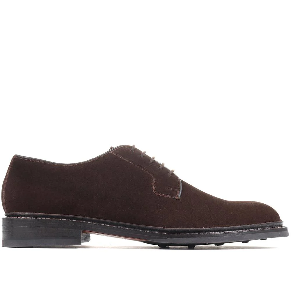 Brussels Leather Derby Shoe - BRUSSELS / 320 740 - Brown Suede - Image 4