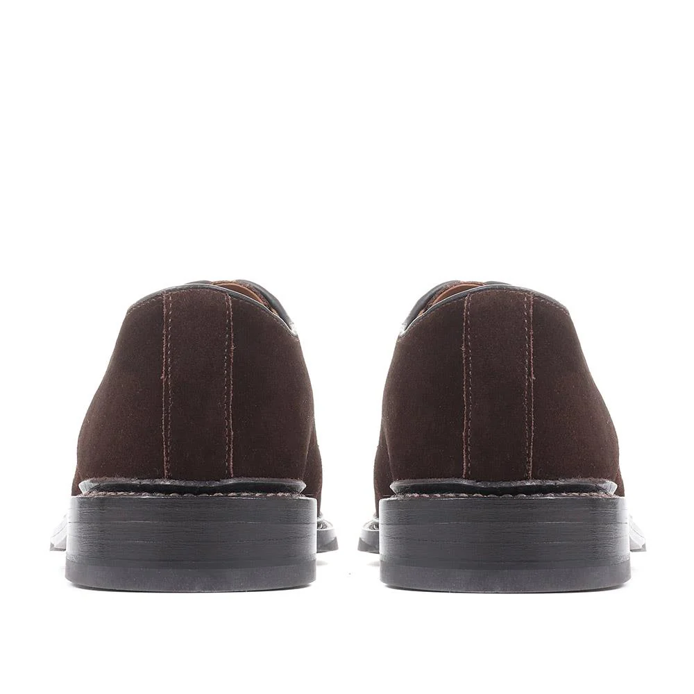Brussels Leather Derby Shoe - BRUSSELS / 320 740 - Brown Suede - Image 6