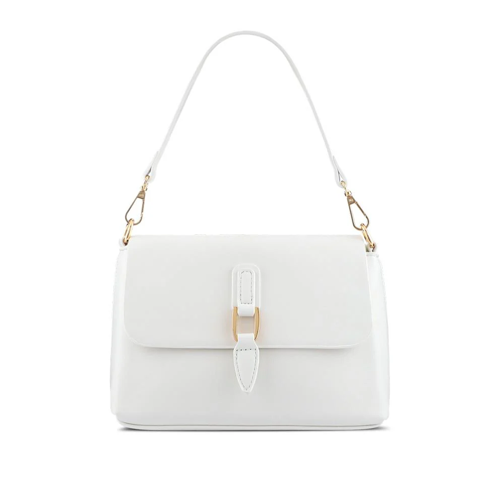 Buckle-Closure Handbag - BELHETIA41001 / 327 409 - White