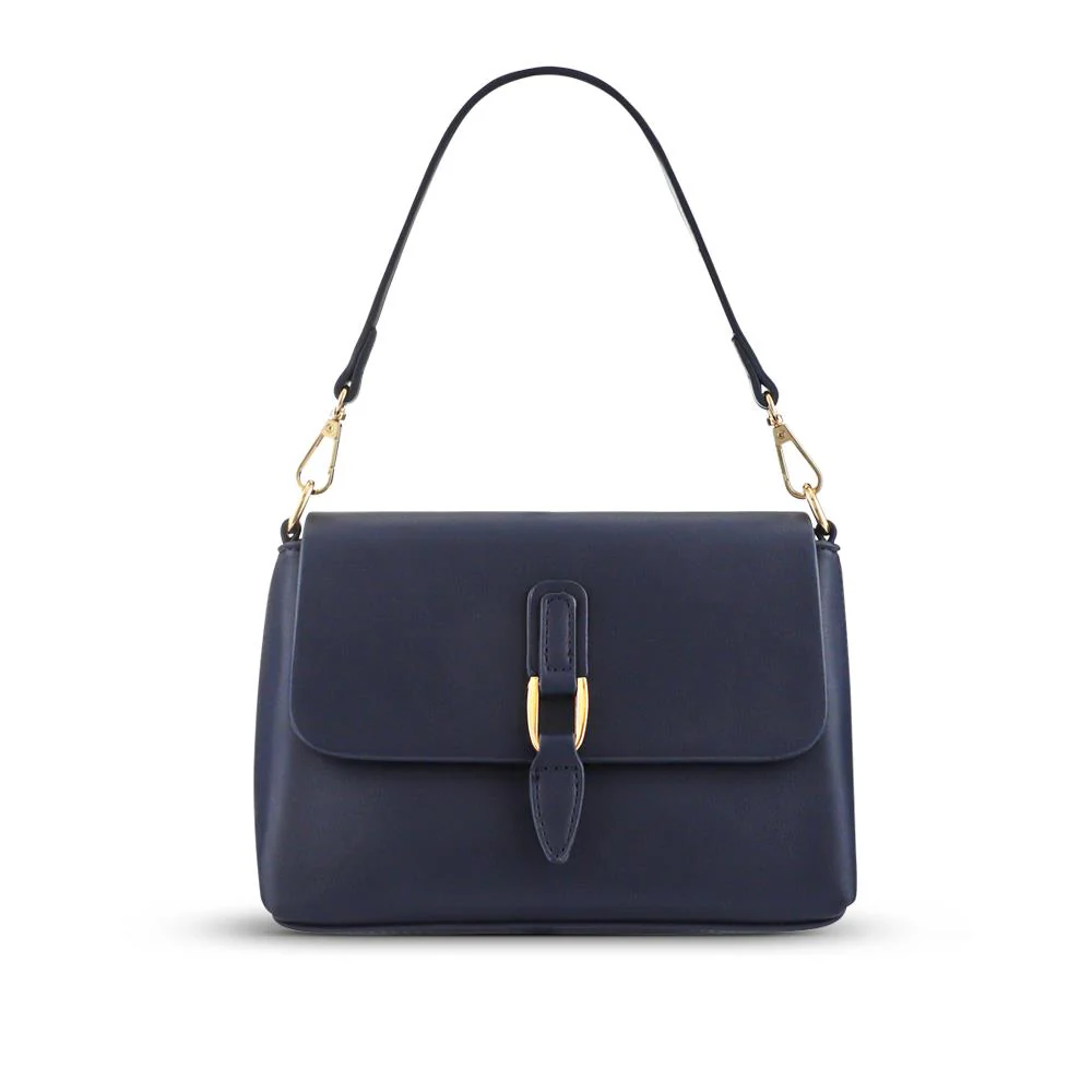 Buckle-Closure Handbag - BELHETIA41001 / 327 409 - Navy