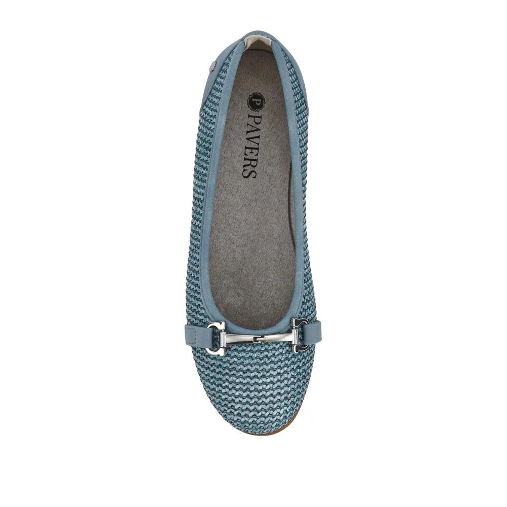 Buckle-Detailed Lightweight Pumps - WBINS41011 / 327 201 - Denim - Image 4