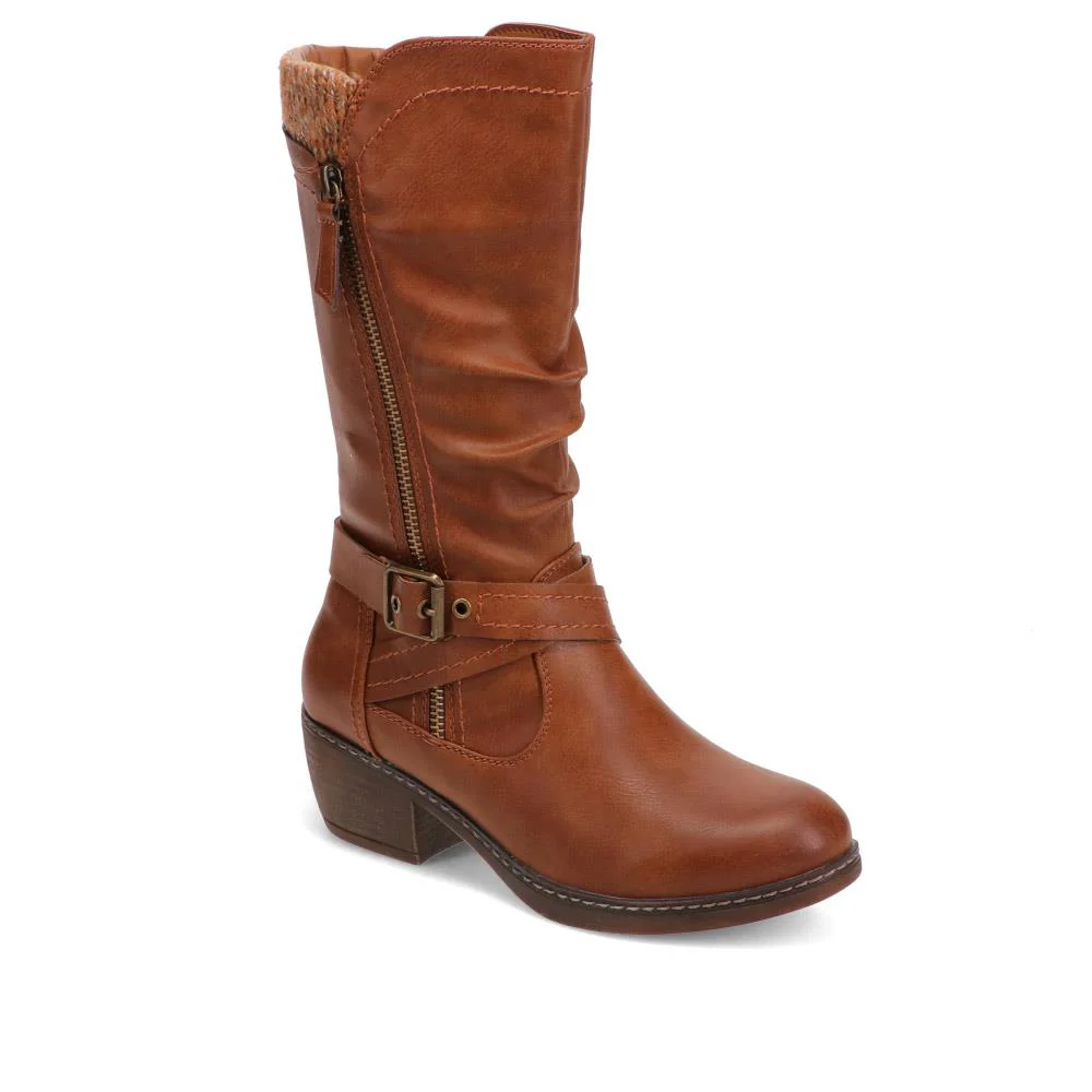 Buckle-Detailed Slouch Long Boots - WOIL40021 / 326 323 - Image 2