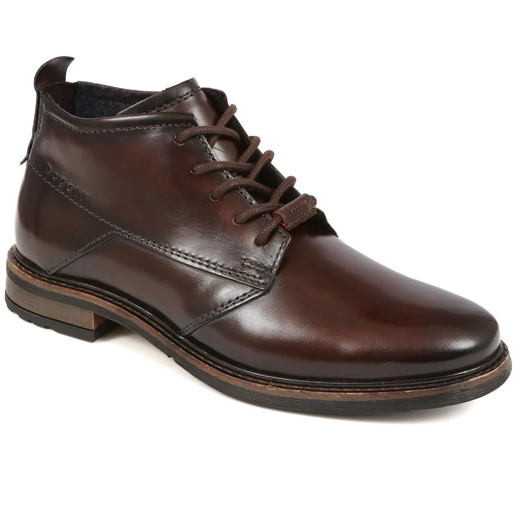 Bugatti Leather Lace Up Shoes - BUG38516 / 324 450 - Dark Brown