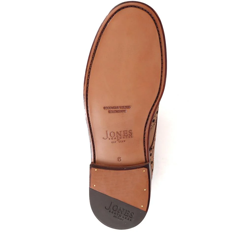 Bushwick Goodyear Welted Leather Brogues - BUSHWICK / 319 886 - Tan - Image 4