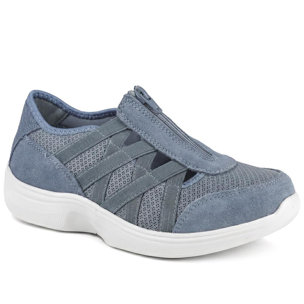 Callista EasyFit Extra Wide Zipped Upper Trainers - CALLISTA / 329 275 - Denim