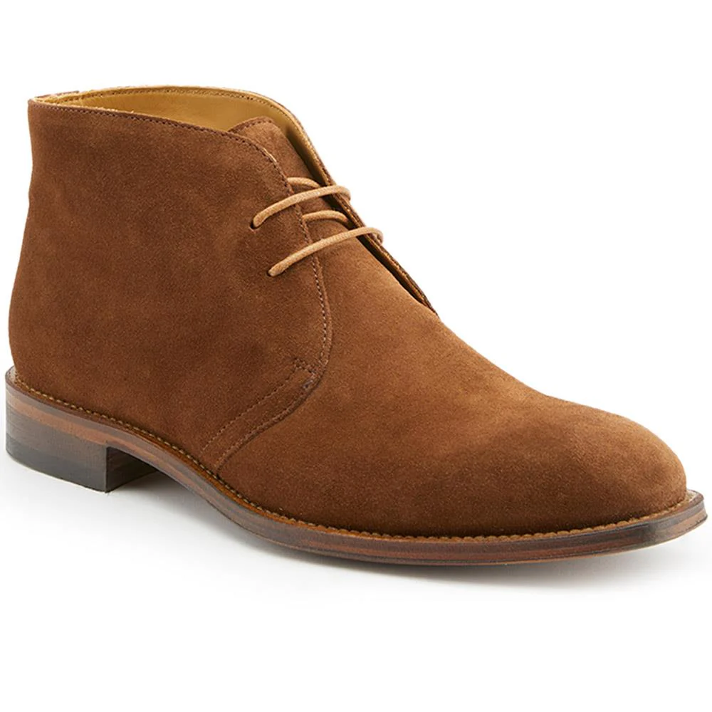 Campbell Blake Stitched Suede Desert Boots - CAMPBELL / 321 132 - Tobacco Suede