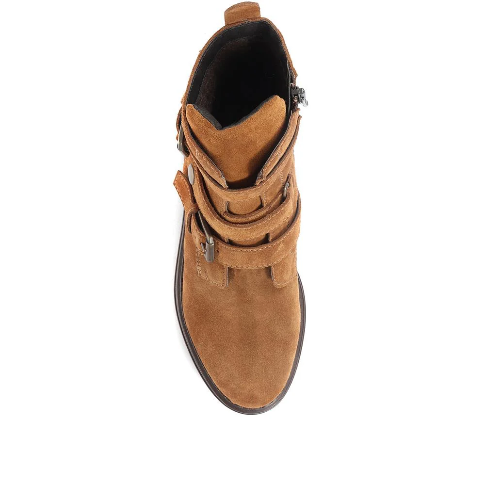 Casimira Buckle Biker Boots - CASIMIRA / 320 549 - Sand Suede - Image 4