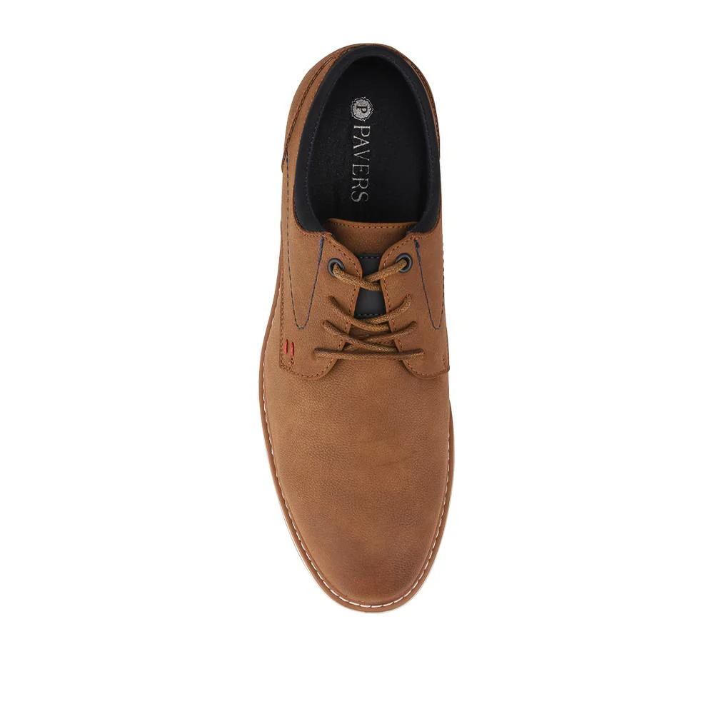 Casual Cushioned Lace Up Shoes - WOIL42033 / 327 992 - Tan - Image 4