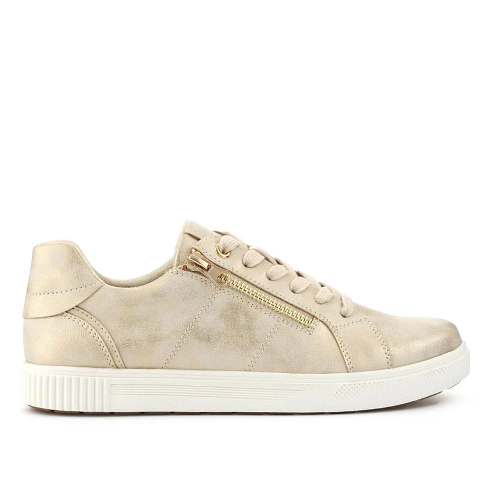 Casual Dual-Fasten Trainers - WOIL41058 / 327 408 - Gold - Image 2