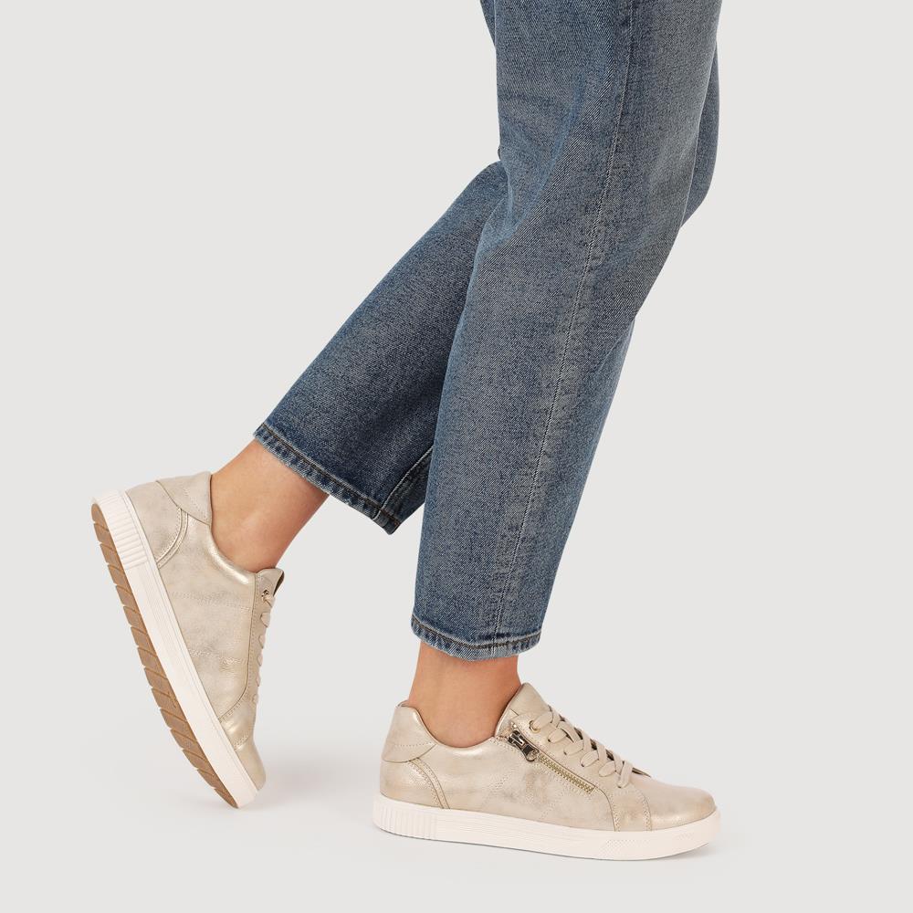 Casual Dual-Fasten Trainers - WOIL41058 / 327 408 - Gold - Image 5