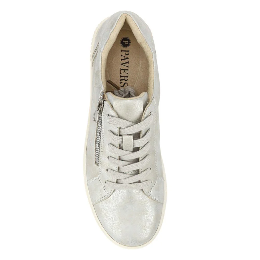 Casual Dual-Fasten Trainers - WOIL41058 / 327 408 - Silver - Image 4