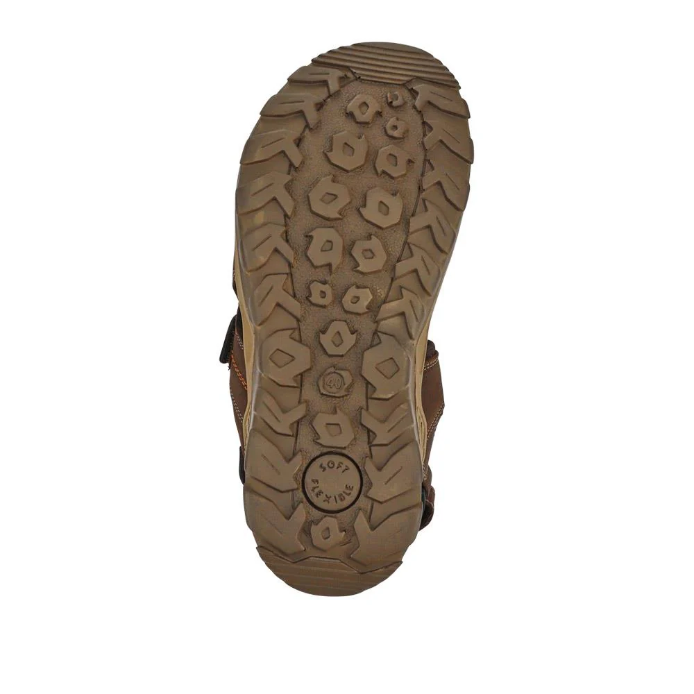 Casual Dual Touch-Fasten Sandals - DDIN41008 / 327 396 - Brown - Image 6