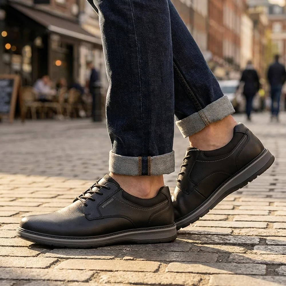Casual Lace Up Shoes - XINGH44012 / 330 033 - Black - Image 2
