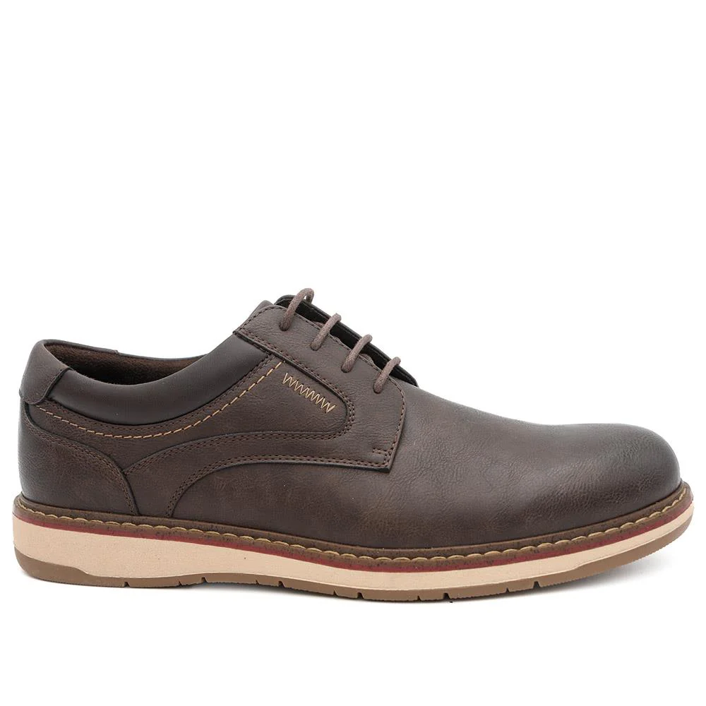 Casual Lace Up Shoes - XINGH44012 / 330 033 - Brown - Image 3