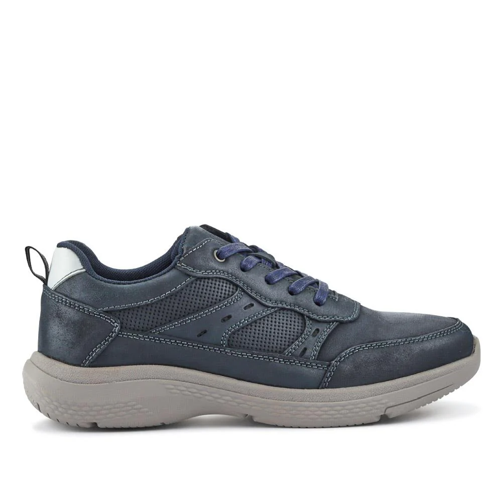 Casual Leather Lace-Up Shoes - AATRA41010 / 326 950 - Navy - Image 2