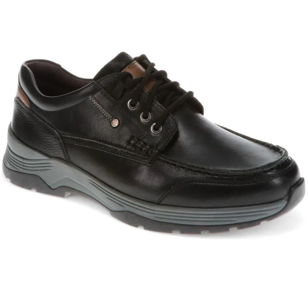 Casual Leather Lace-Up Shoes - ALEKSO / 325 811 - Black